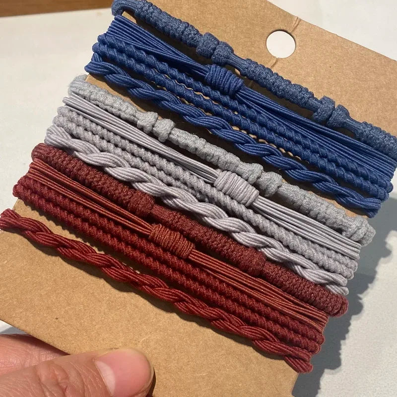20 pcs Boho bracelet hair ties for women elastic hair rubber bands girls black Bracelet  hair rope Ponytail Holder hairbands