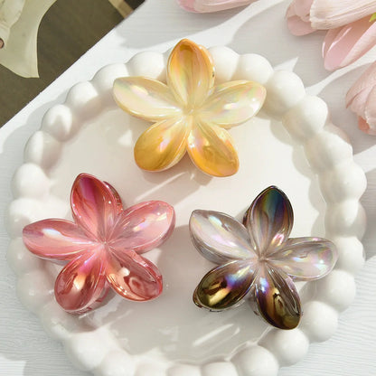 18Pcs Egg Flower Hair Clips Gradient Candy Color Flowers Suitable for Daily Use Backcombed Ponytail Shark Clip Hair Accessories