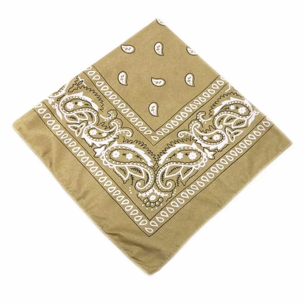Bohemian Print Bandana Paisley Pattern Headbands Hiphop  kerchief Outdoor Unisex Headband Wrist Wraps Face Mask Handkerchief