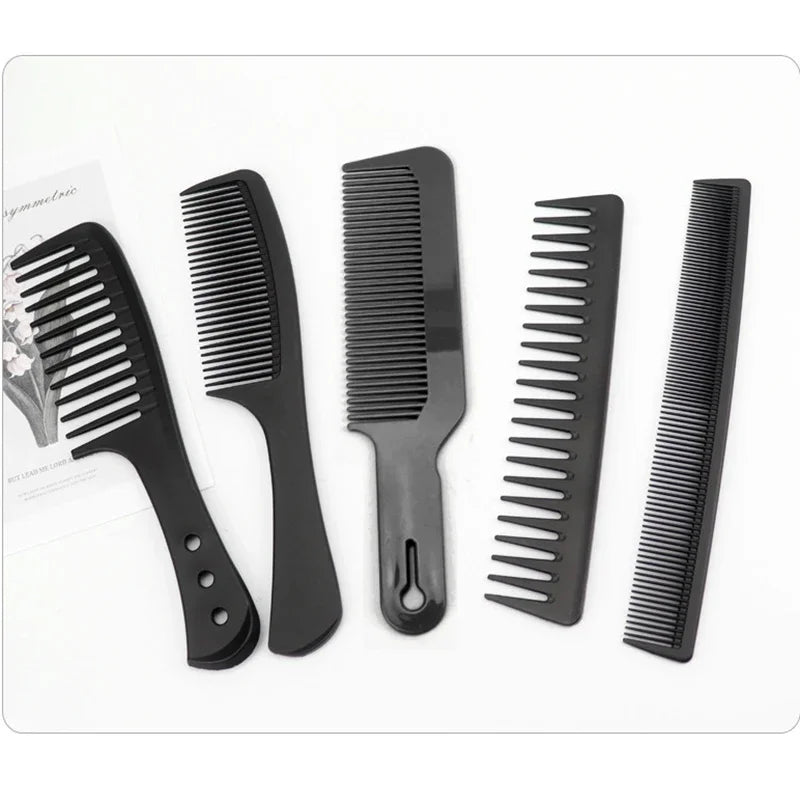 Black Professional Hair Brush Hard Carbon Cutting Comb Heat Resistant Salon Hair Brushes Barber Pin Tail Antistatic Combs Men