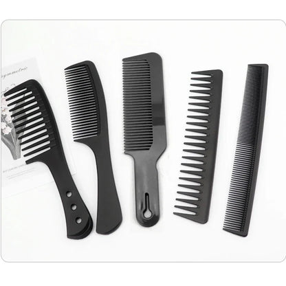 Black Professional Hair Brush Hard Carbon Cutting Comb Heat Resistant Salon Hair Brushes Barber Pin Tail Antistatic Combs Men