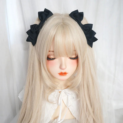 Kawaii Handmade Bow Hairclip Anime Lolita Hairpin Cosplay Headdress JK Uniform Hair Accessory Xmas Gifts