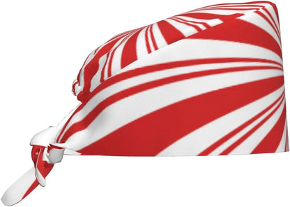 Japanese Wave Working Cap Scrub Cap with Sweatband Adjustable Unisex Women Tie Back Hat Nurse  Caps