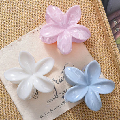 18Pcs Egg Flower Hair Clips Gradient Candy Color Flowers Suitable for Daily Use Backcombed Ponytail Shark Clip Hair Accessories