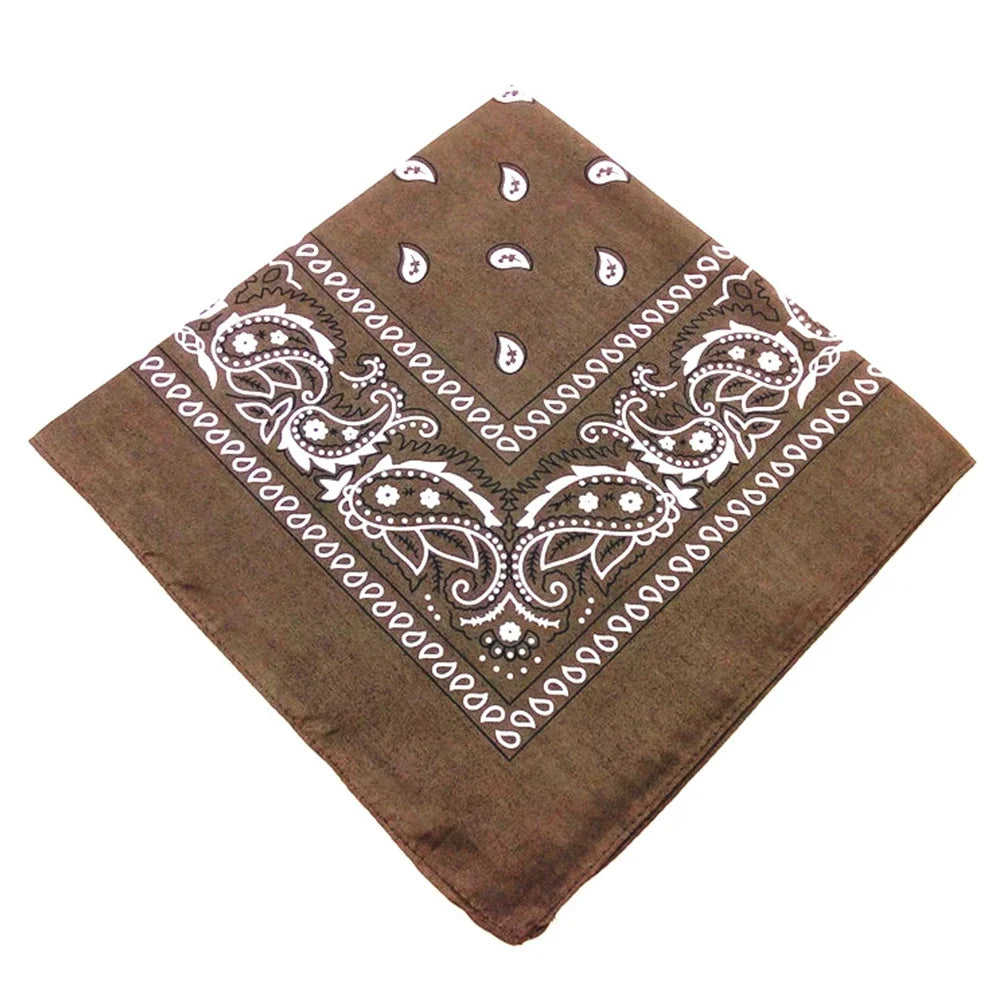 Bohemian Print Bandana Paisley Pattern Headbands Hiphop  kerchief Outdoor Unisex Headband Wrist Wraps Face Mask Handkerchief