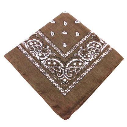 Bohemian Print Bandana Paisley Pattern Headbands Hiphop  kerchief Outdoor Unisex Headband Wrist Wraps Face Mask Handkerchief