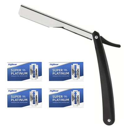 Manual Shaver for Men Barbershop Razor Stainless Steel Shank Is Easy To Use Safety Razor 1Pcs Shaving Razor with Blades