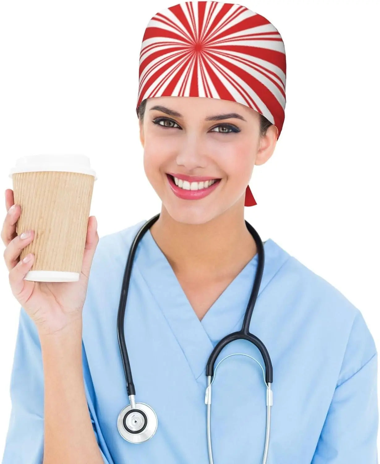Japanese Wave Working Cap Scrub Cap with Sweatband Adjustable Unisex Women Tie Back Hat Nurse  Caps