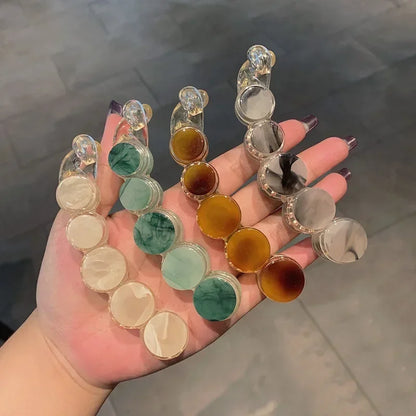 Simple Marble Pattern Banana Clip Elegant Women Acetate Leopard Ponytail Holder Hair Clip Casual Tortoiseshell Large Hairpin