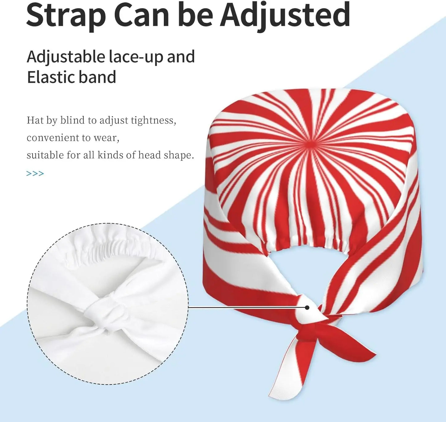 Japanese Wave Working Cap Scrub Cap with Sweatband Adjustable Unisex Women Tie Back Hat Nurse  Caps