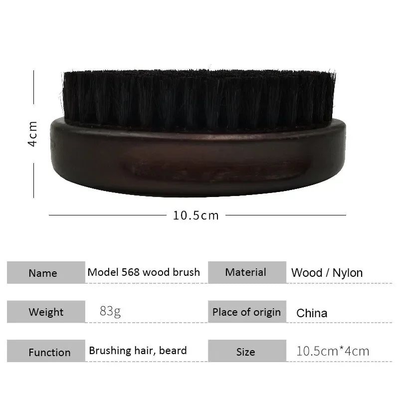 Fur Boar Hair Brush Men Bristle Wild Natural Barbershop Cleaning Professional Beard Brush Boar Soft Hairbrush Hair Styling Tools