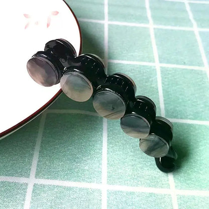 Simple Marble Pattern Banana Clip Elegant Women Acetate Leopard Ponytail Holder Hair Clip Casual Tortoiseshell Large Hairpin