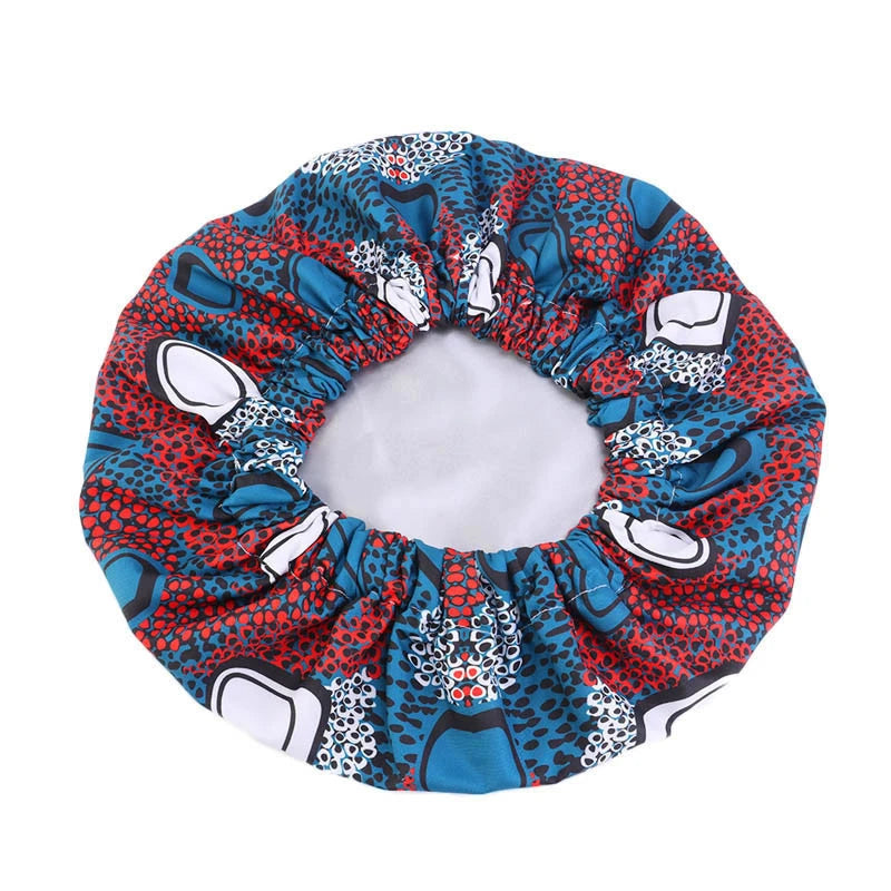 Extra Large Satin Lined Bonnet Women Big Size Beauty Print Satin Silk Bonnet Sleep Night Cap Head Cover Bonnet Hat Wholesale