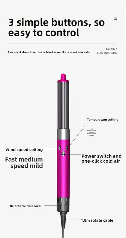 EU 7 in1 Multi Hair Styler Curling Iron Professional Hair Straightener Curling Barrel Brush Hair Salon HairStylerTool hotcomb