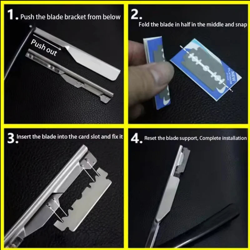 Manual Shaver for Men Barbershop Razor Stainless Steel Shank Is Easy To Use Safety Razor 1Pcs Shaving Razor with Blades