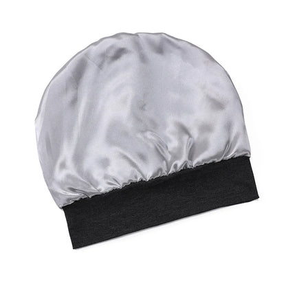 Double Layers Satin Hair Care Nightcap For Curly Hair Long Hair Women Men Reversible Satin Bonnet Hair Caps Accessories Headwear