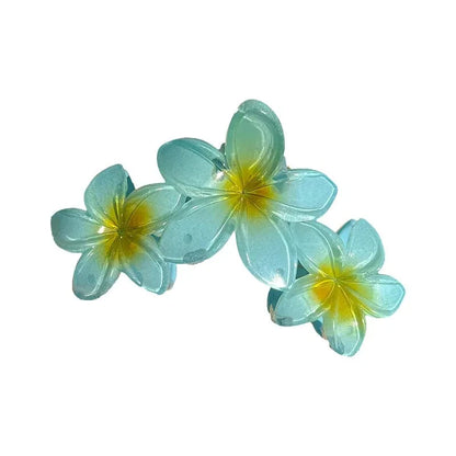 New Candy Color Flower Hair Claw Clips for Women Sweet Large Gradient Shark Clip Hair Claw Crab Clamp Barrettes Hair Accessories