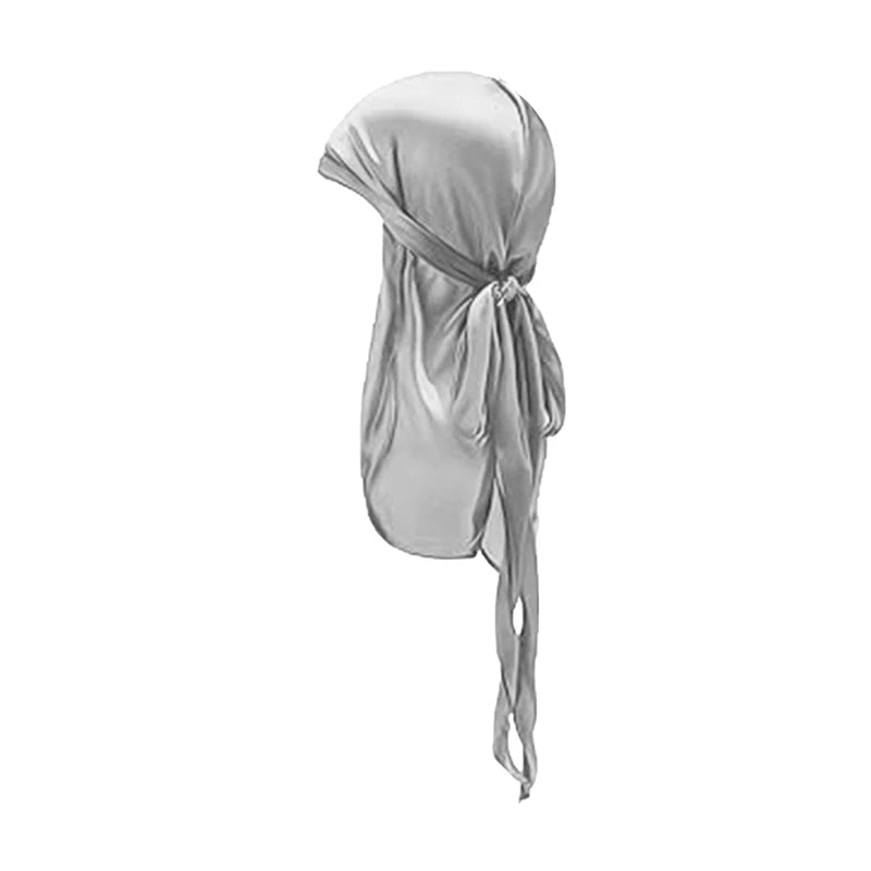 ZZ Silky Durag For Kids Boys Adult Long Tailed Pirate Hat Hip-Hop Bandanas Doo Rag Turban Waves Cap Headwear Pre-Tied Headwrap