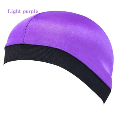 Satin Elastic Breathable Turban Hat Hair Headwear Bonnets Hats for Fedoras Beanie for Adult Dome Wave Cap