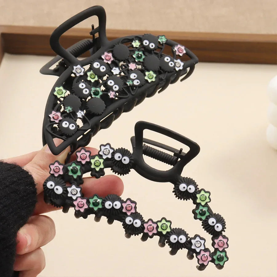 YWYHJ Creative Small Cinderblock Hair Claw Cute Black Cartoon Hair Claws Japan Wacky Claw Clip Hair Accessories for Women Girls