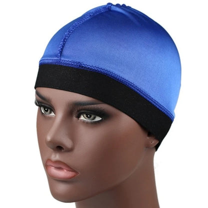 Silky Dome Cap For Making Wigs Men Satin Elastic Band Bandanas Bottom Cap Spandex Cooling Cap Silk Based Beanie Bonnet  Wave Cap