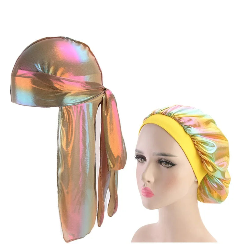 Single-Layer Shower Cap Women Satin Bonnet Sleeping Hat Female Hair Protect Hat Confinement Cap Head Cover Bathroom Accessories