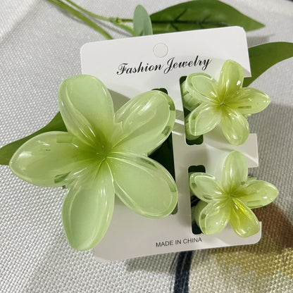 18Pcs Egg Flower Hair Clips Gradient Candy Color Flowers Suitable for Daily Use Backcombed Ponytail Shark Clip Hair Accessories