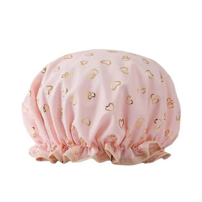 1pc Waterproof Shower Cap Satin Beanie Hair Bonnet Bath Accessories Shampoo Women Shower Caps Bathroom Dust-proof Set