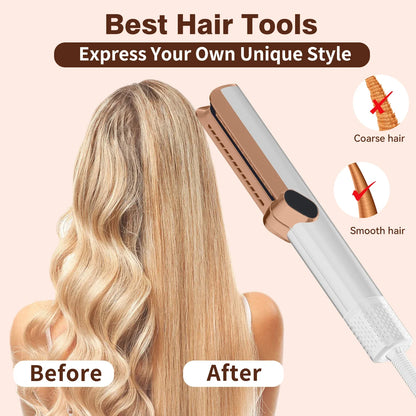 2in 1 LCD Display Professional Negative Ion Air Flow Straightening Hair Straightener Hair Dryer Hair Negative Ion Flat Iron