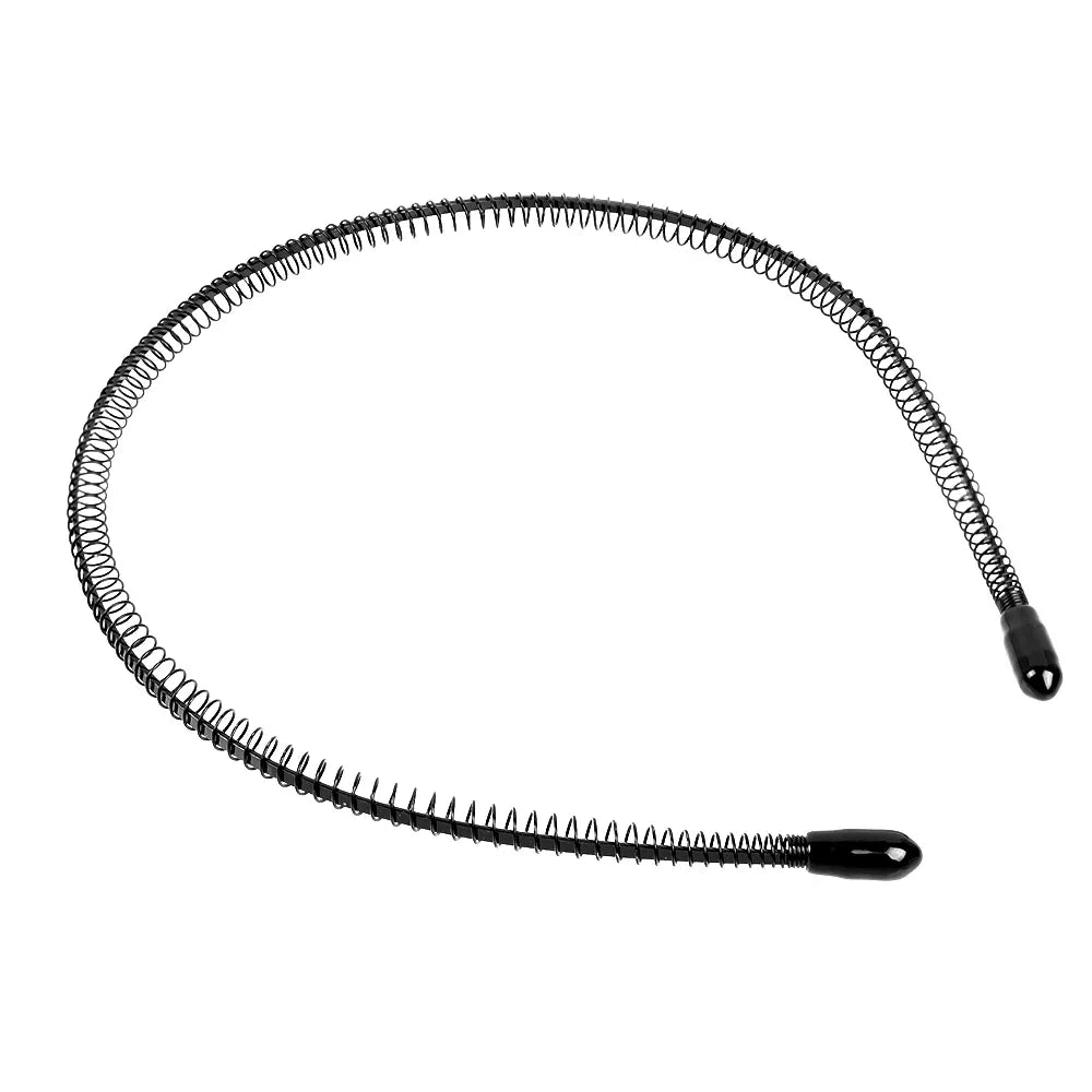 Unisex Black Elastic Non Slip Simple Metal Headbands For Men Women Wavy Hairband Spring Hair Hoop Fashion Hair Accessories