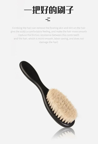 Men's Professional Barber Shaving Beard Brush Removal Neck Dusting Horse Hairbrush Face Mustache Salon Cleaning Styling Tools