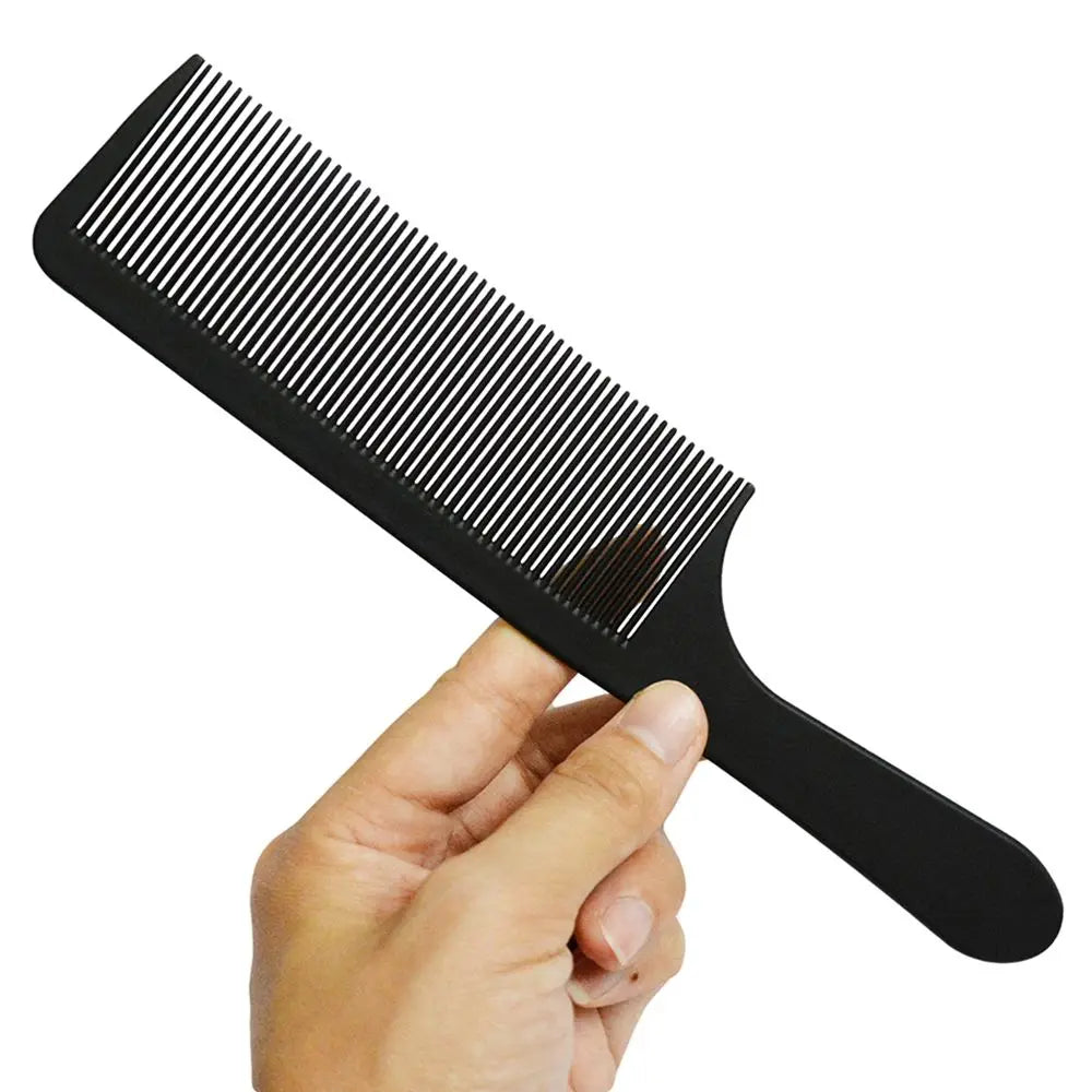 1PC Black Flattop Hair Cutting Comb Heat Resistant Hair Cutting Tool Hairdressing Hair Stylist Salon Carbon Antistatic Combs