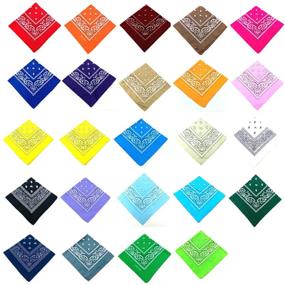 Bohemian Print Bandana Paisley Pattern Headbands Hiphop  kerchief Outdoor Unisex Headband Wrist Wraps Face Mask Handkerchief
