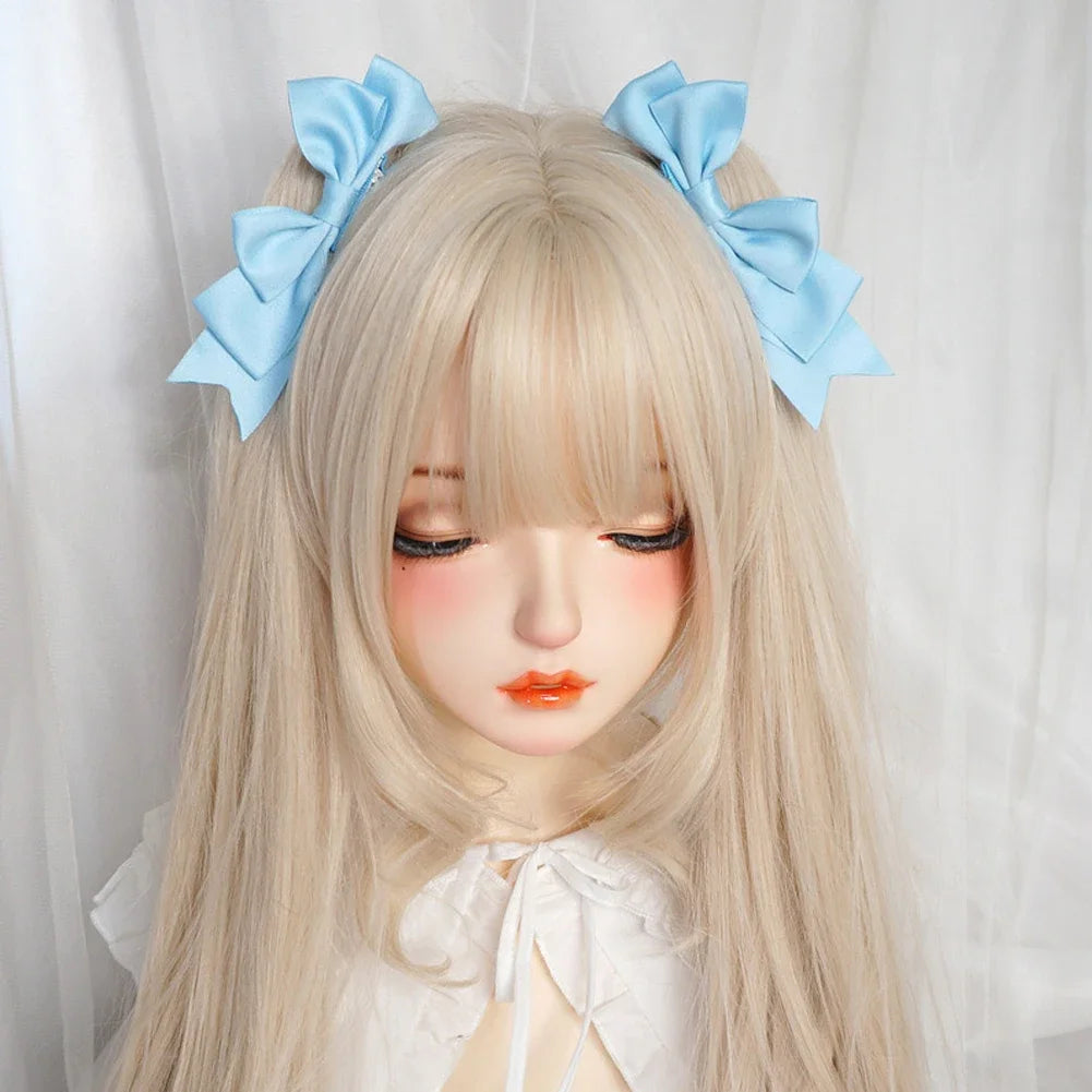 Kawaii Handmade Bow Hairclip Anime Lolita Hairpin Cosplay Headdress JK Uniform Hair Accessory Xmas Gifts