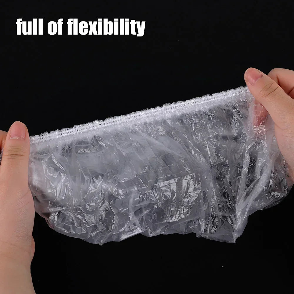Hotel Sauna Shower Cap Salon Satin Hat to Sleep Bonnets Silk Hood Plastic Disposable Hair Caps Bathroom Water Proof Spa Woman