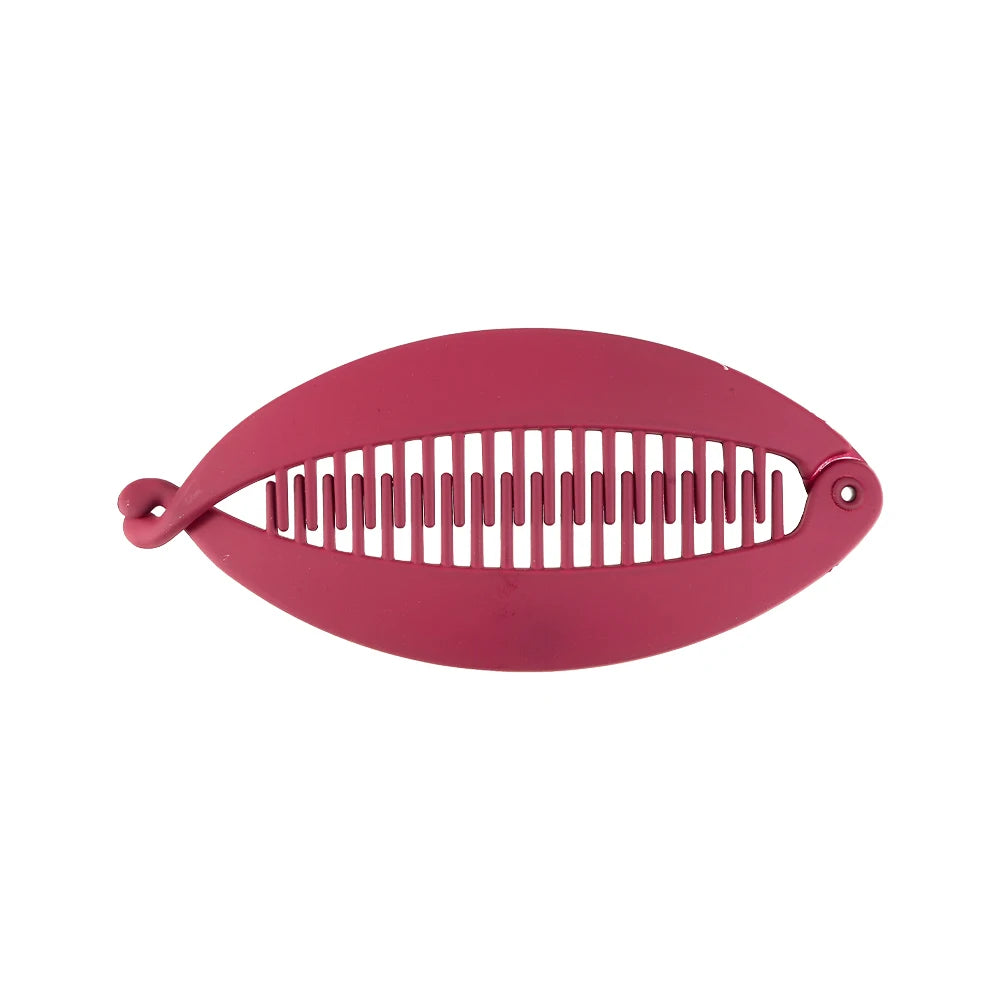 AWAYTR Simple Hair Clip Hair Comb Clamp Grip Slide Fish Banana Hair Claw Clips Hairpins 9.5CM Women Girls Hair Accessories
