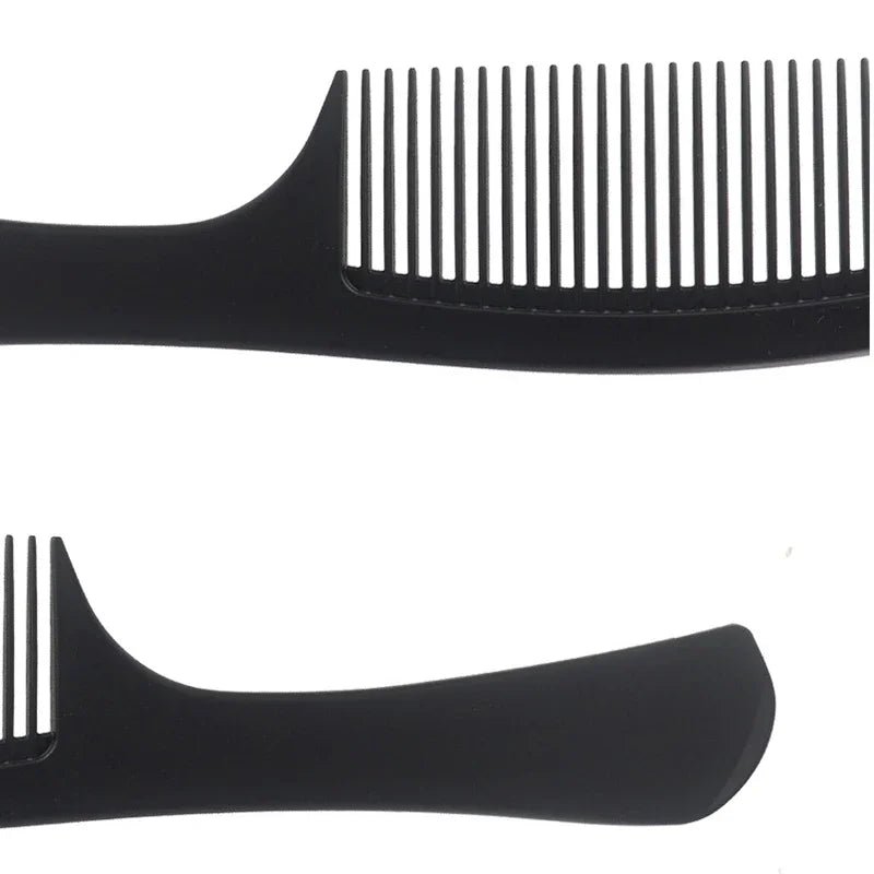Black Professional Hair Brush Hard Carbon Cutting Comb Heat Resistant Salon Hair Brushes Barber Pin Tail Antistatic Combs Men