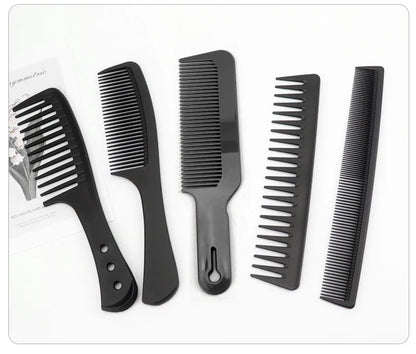 Black Professional Hair Brush Hard Carbon Cutting Comb Heat Resistant Salon Hair Brushes Barber Pin Tail Antistatic Combs Men