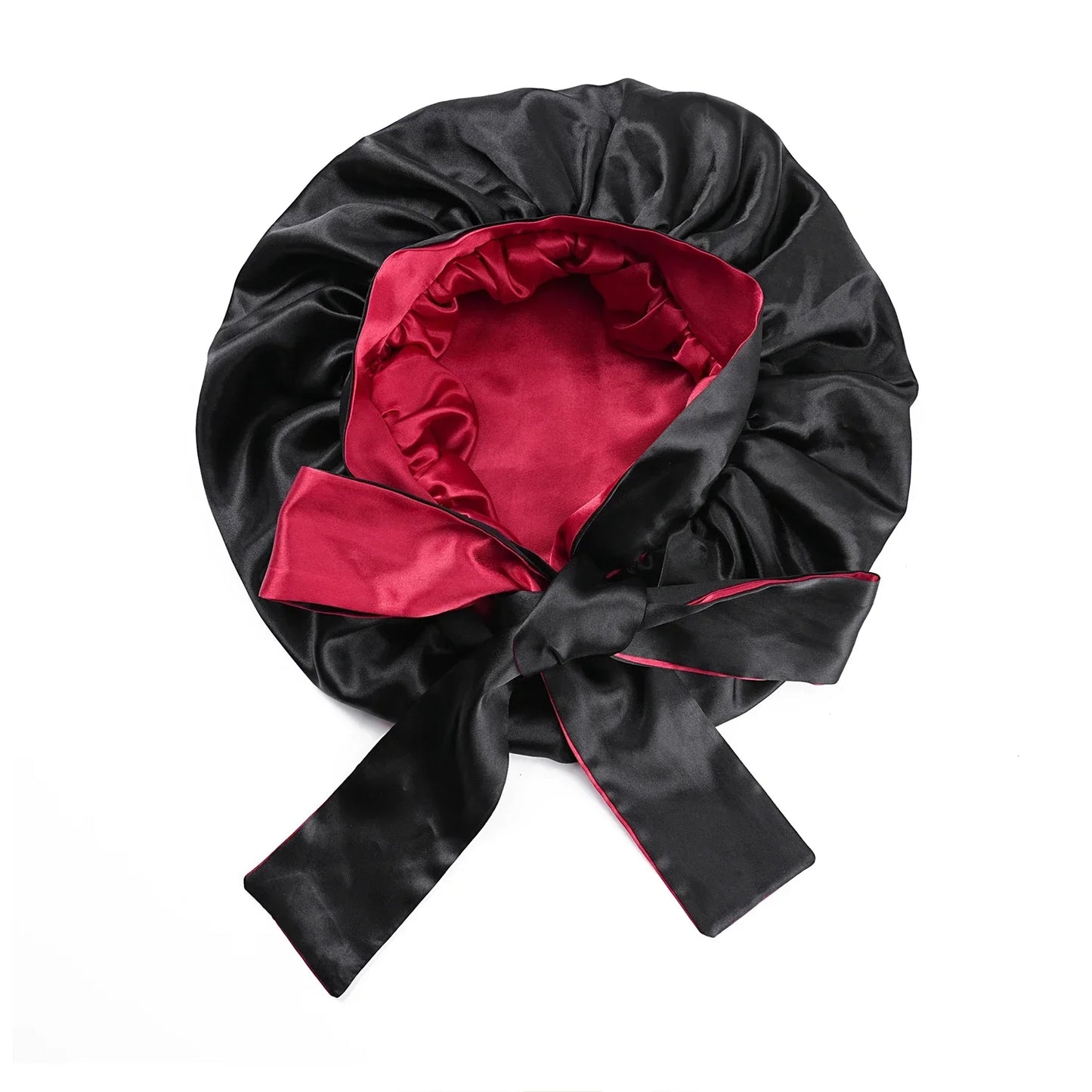 Double Layer Satin BonnetLarge Satin Bonnet Bonnet Hair Bonnet for Sleeping, Reusable Adjusting Hair Care Wrap Cap Sleep Caps Fo