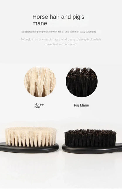 Men's Professional Barber Shaving Beard Brush Removal Neck Dusting Horse Hairbrush Face Mustache Salon Cleaning Styling Tools