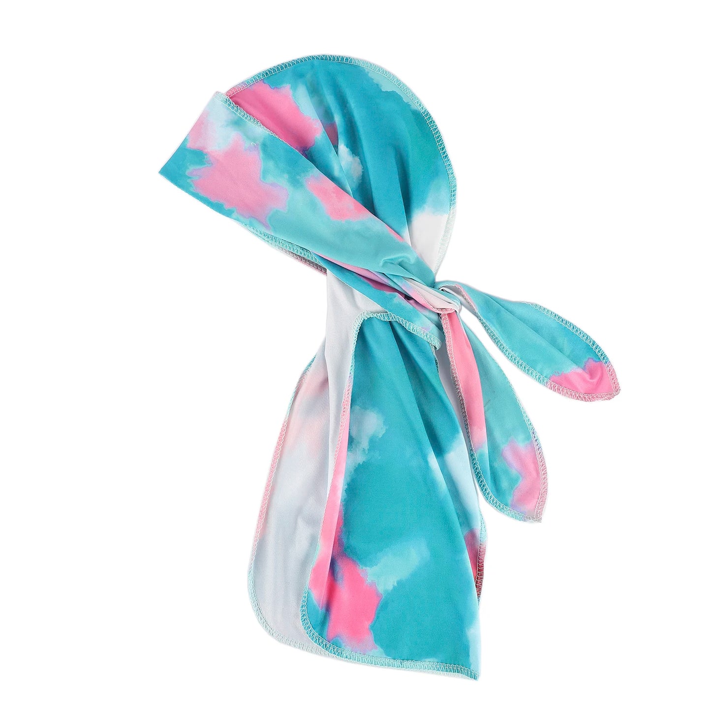 Spandex Durag & Wave Cap Set Longtail Hiphap Fashion Head Wrap
