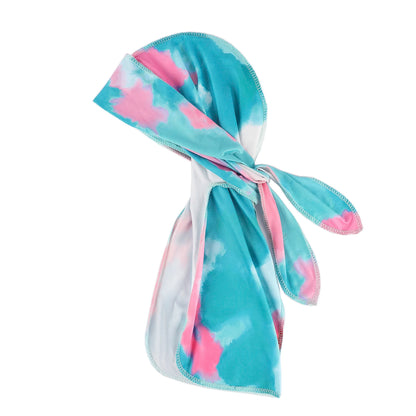 Spandex Durag & Wave Cap Set Longtail Hiphap Fashion Head Wrap
