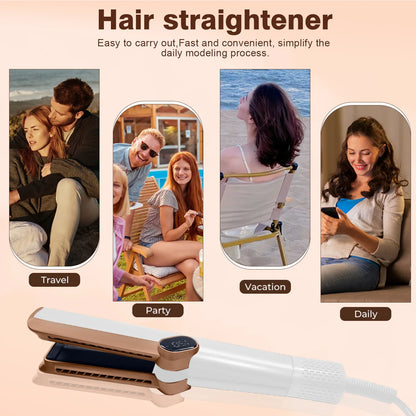 2in 1 LCD Display Professional Negative Ion Air Flow Straightening Hair Straightener Hair Dryer Hair Negative Ion Flat Iron