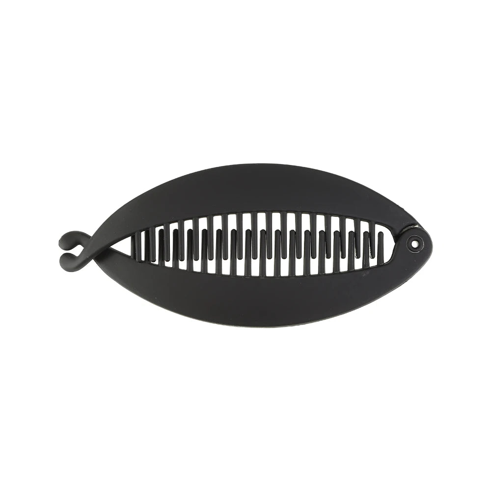 AWAYTR Simple Hair Clip Hair Comb Clamp Grip Slide Fish Banana Hair Claw Clips Hairpins 9.5CM Women Girls Hair Accessories