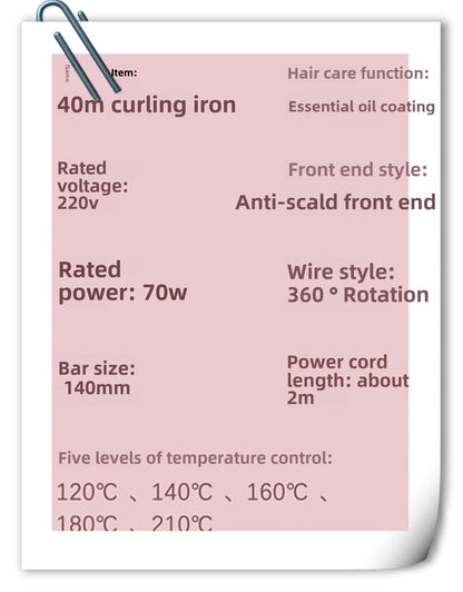 Automatic Curling Wand Fast Heated Hair Curler Women's Professional Hair Curler Curling Wand Effortless Get Long-Lasting Styling
