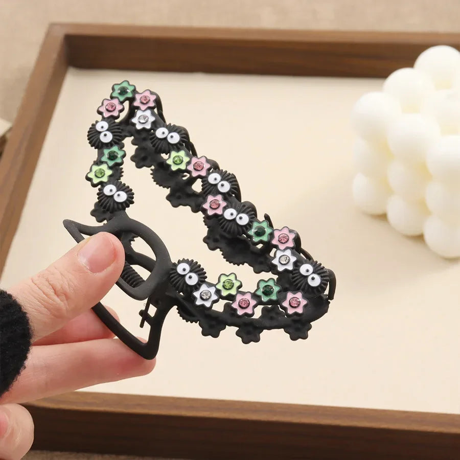 YWYHJ Creative Small Cinderblock Hair Claw Cute Black Cartoon Hair Claws Japan Wacky Claw Clip Hair Accessories for Women Girls