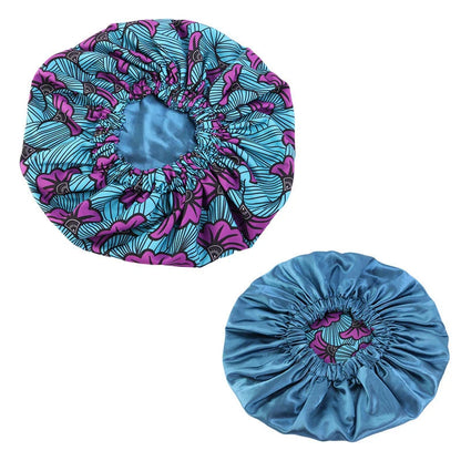 Extra Large Satin Lined Bonnet Women Big Size Beauty Print Satin Silk Bonnet Sleep Night Cap Head Cover Bonnet Hat Wholesale
