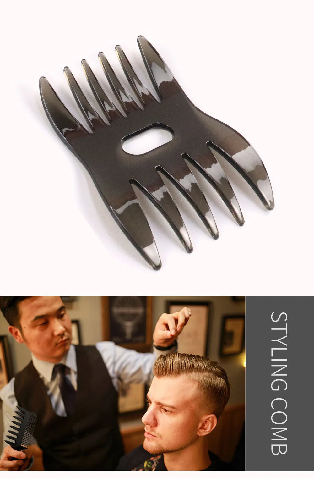 Plastic Wide Tooth Curl Comb Detangling Hair Brush Oil Texture Comb for Curly Wet Hair Cutting Combs Barber Salon Styling Tools