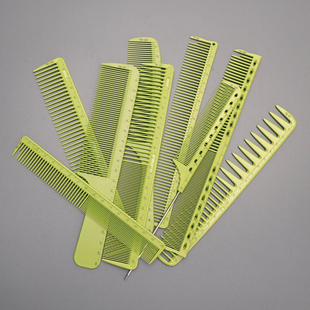 1/9PCS Hairdressing Clipper Comb Anti Static Flat Top Comb for Hair Cutting Professional Salon Beauty Tools Practical Comb
