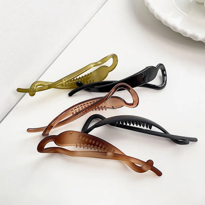 Korean Geometric Hair Clips Fashion Sweet Banana Hair Clip Ponytail Clip simple for Women Girls Hair Accessories Headband New
